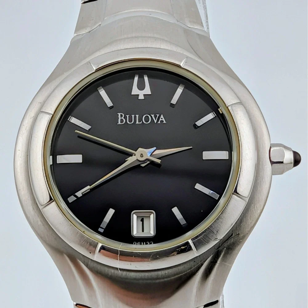 Bulova Corporate Collection 96M33 Women's Black Dial Stainless Steel Watch 6